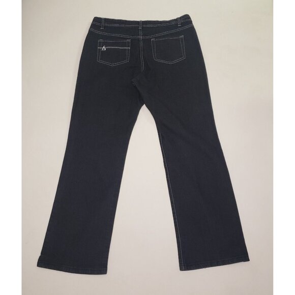 ASHLEY STEWART Denim Jeans Women's Size 14 Dark Blue Wash Citycore Dark Academia - Picture 14 of 16